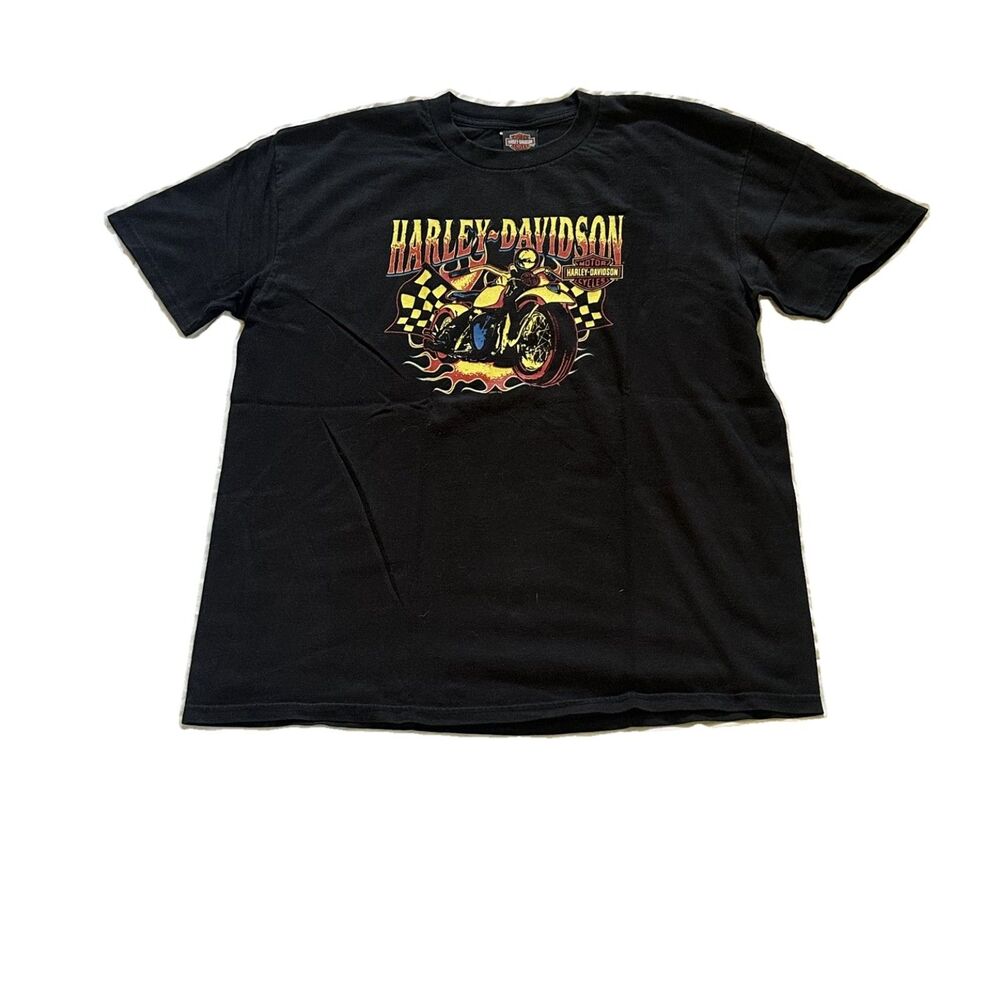 Y2K Harley-Davidson San Diego Motorcycle Graphic T-Shirt Black